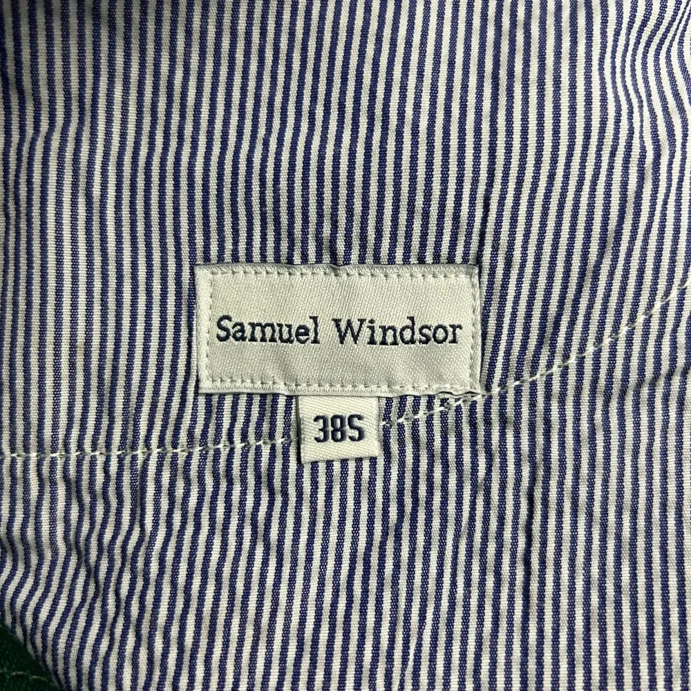 Samuel Windsor Moleskin Jeans Men 38S Green Cotton Straight Leg 5 Pocket Trouser
